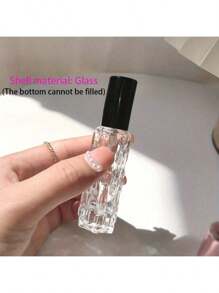 1 قطعة زجاجة رذاذ عطر 5 مل / 10 مل ، بخاخ سفر فارغ محمول ، وأكياس هدايا مخملية وردية بسحاب - أكياس هدايا ناعمة بالسحاب لحفلات الزفاف والأعياد وعيد الحب والذكرى السنوية ، قارورة عطر