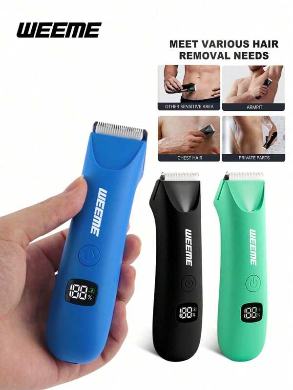 WEEME Removedor de Pelos Elétrico Portátil e Recarregável por USB para Homens e Mulheres - Rápido e Conveniente, Adequado para Partes Íntimas, Sobrancelhas, etc. - Presente Perfeito