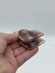1pc Custom Acrylic PP Clip, Can Be Customized With People/Pet Photos, Moisture-Proof Food Bag Clip, Document/Notebook Clip, Magical Organizational Tool To Enhance Home/Office Storage Space