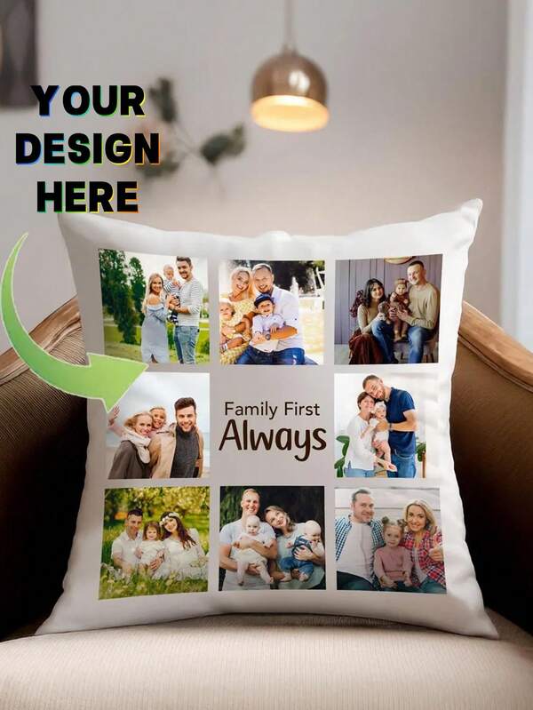 1pc Personalized Photo Collage Pillow, Custom Photo Pillow, Custom Throw Pillow, Home Decor, Printed Cushion, Family Photo Gift