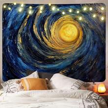 Tapestry, Wall Hanging, Cloth Poster, Wall Decor, Fashion, Spiral Galaxy, Stars, Sky, Picture, Background Cloth, Renovation, Atmosphere Change, Room Divider, Decoration, Decorative Cloth, Multipurpose, Tapestry, Indoor Decoration, Room, Living Room, Bedroom, Entrance, Window, Unique Gift, Celebration - Multicolor - View 5