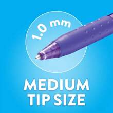 Paper Mate Ink Joy 300RT 8pk Ballpoint Pens 1.0mm Multicolored: Retractable, Quick Drying, Rubber Grip, Colorful Ink