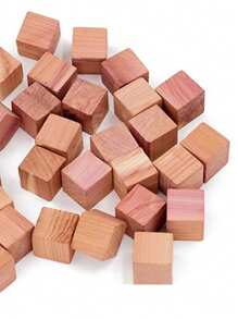 10pcs Cedar Wood Blocks, Heart, Round, Square Shapes, Moth Repellent, Suitable For Home, Bathroom, Wardrobe