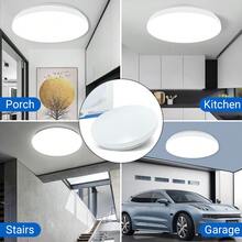 Kasotile Plafonnier LED Kasotile, Plafonnier LED avec détecteur de mouvement 6500K Lumière blanche froide, Plafonnier LED pour cuisine, salon, chambre, couloir, pièce, balcon