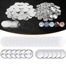 1 Pack Of Blank Tin Alloy Brooch, Emblem Crafting Supplies