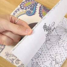 24 Pages 18.5*18.5cm Mandala Coloring Book, Adult Anti-Stress Hand-Painted Coloring Pad - Purple - View 5