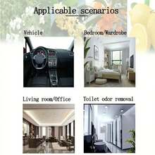 6 件装汽车出风口香氛补充装固体香薰片，汽车空气清新剂补充套装，持久留香出风口夹替换垫，清新车内 - 白色 - 查看 4