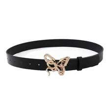 1 件女士蝴蝶和蛇元素双面扣腰带，适合通勤、日常穿着、正式服装、牛仔裤、连衣裙，百搭百搭秋季、万圣节 - 銀色 - 查看 5