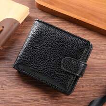 Men's PU Leather Short Wallet Factory Wholesale Cross-Border Zipper Snap Coin Purse New Bifold Wallet For Men Mini Wallet Purse Wallet Men Wallet Leather Small Wallet Cute Wallet - Coffee - View 8