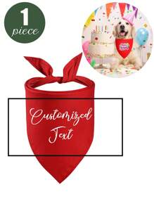 20 Pieces/10 Pieces/1 Piece Custom Name Letters Or Text Pet Cat Dog Animal Triangle Scarf Bib Scarf Pet Saliva Accessory Triangle Scarf, Suitable For Customizing Pet Names Or Greetings, Can Be Given As A Pet's Birthday Gift