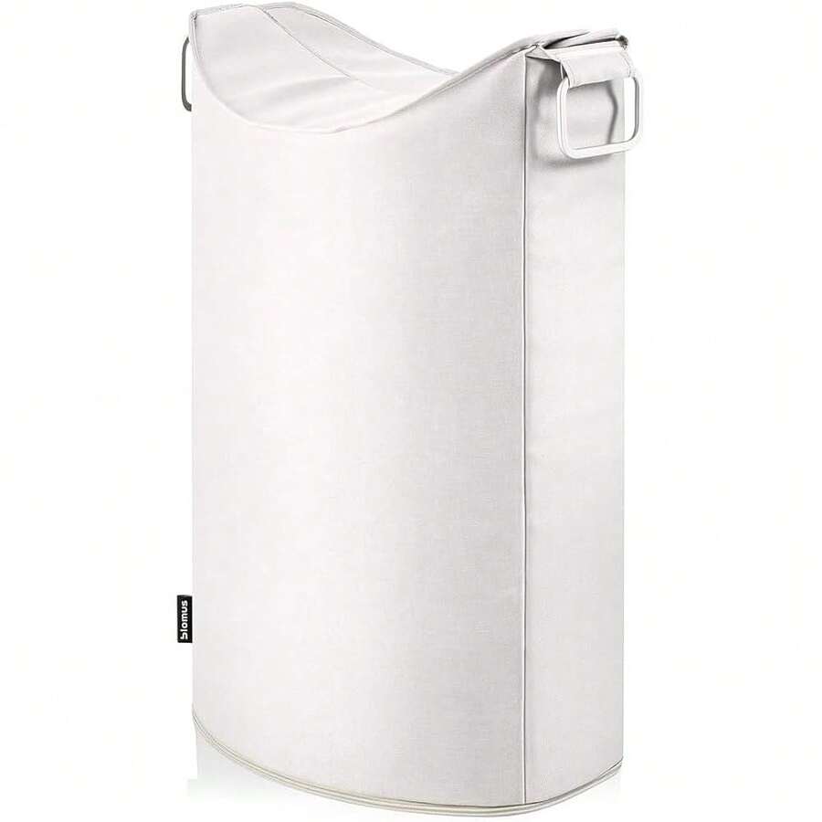 2025's Hottt-Blomus Frisco Laundry Bin, Fabric, Beige, LxBxH 45x28x70cm-LxBxH 45x28x70cm Beige