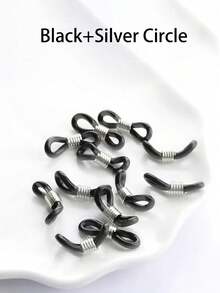 20pcs Adjustable Rubber Eyeglass Chain Ends Connectors For Eyeglass Holder Necklace, Jewellery Making Supplies Glasses Accessories For Women