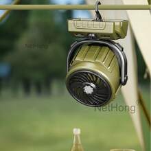 NetHong Portable USB Rechargeable Battery Powered Fan USB Rechargeable Camping Tent Fan With LED Light - Green - View 7