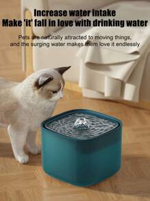 نافورة مياه أوتوماتيكية للقطط مع فلتر، سعة كبيرة، موزع مياه أليكتروني---أذكي للحيوانات الأليفة، تصميم دفق هادئ، مضخة مياه قابلة للضبط، تدوير مياه منخفض الديسيبل، مناسبة للكلاب والقطط