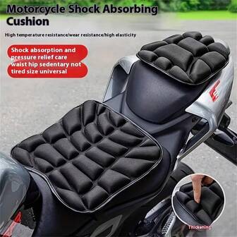 2pcs/Set Motorcycle Seat Cushion, 3D Breathable Motorcycle Seat Pad For Long Rides, Universal Shock Absorbing Motorcycle Seat Cover, Motorcycle Accessories For Men
