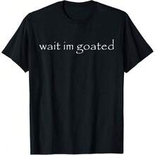 Funny Wait Im  Goated Graphic T-Shirt Women, Hip Hop Fashion, Vintage Rap Women's Cotton T-Shirt - Black - View 1