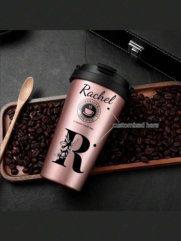 Customizable Vacuum Stainless Steel Coffee Cup Creative Handle Insulated Cup Vacuum Portable Car Cup Gift Cup Office Bedroom Water Cup