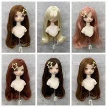 1pc BJD Doll Wig, MJD Doll Wig, SD Doll Wig 3/4/6 Inch Bangs Soft High-Temp Fiber Hair Blank For DIY Cotton Doll Making, Realistic Fantasy 60cm Wig With Inside-Curled Bangs