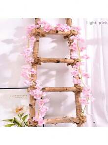1 件人造樱花花环，粉色樱花藤蔓，适用于婚礼、派对、家居装饰、室内外装饰、管道包裹