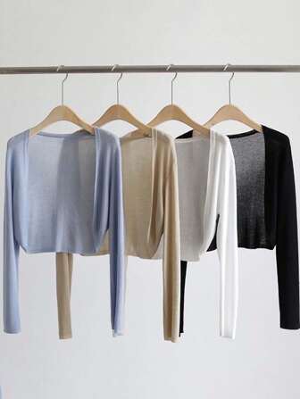 قطعة واحدة من غطاء خفيف منسوج، غطاء يدوي مفتوح من الدانتيل للنساء لحماية من الشمس في الصيف، مثالي للارتداء مع سترة خفيفة أو في ظل تكييف الهواء