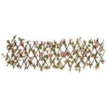 vidaXL Rankgitter mit Künstlichem Efeu Erweiterbar Dunkelrosa 180x20cm