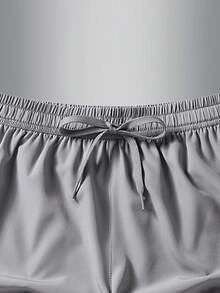 Teens/Youth Breathable Quick-Dry Sports Shorts With Lining, Summer - Light Grey - View 2