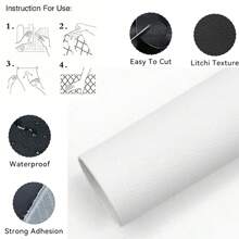 79*12inch Self-Adhesive Leather Repair Patch Tape - Large Waterproof PU Faux Leather Sticker For Couch, Furniture, Car Seats, Boat Seats, Office Chairs, Vinyl, Bags - Cuttable & Easy To Apply For DIY Home, Wall, Kitchen, And Chair Restoration