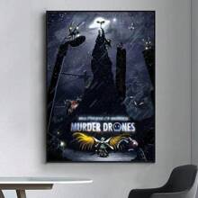 1pc /3PCSWall Arts Posters Optional Frame Anime Vintage M- Drone Poster Fancy Poster Living Room Bar Retro Decorative Painting Middle Suitable For Living Room, Bedroom, Kitchen, Home Office - High Quality, Indoor/Outdoor Frameless/Framed Canvas Art
