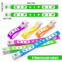 100/600pc Waterproof Activity Bracelet Wristband With Numbering, Lightweight Identification Wristband, Neon Color, For Events, Music Festivals, Holiday Celebrations