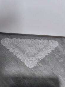 1 pezzo, 130cm * 60cm, Dettaglio in pizzo bianco per copricapo, paralume, tovaglia, abbigliamento, orlo abito, decorazione