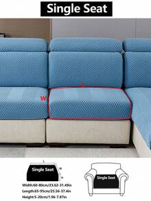 1 件弹力沙发套，防滑全覆盖沙发座套，四季适用沙发垫套，布艺厚沙发毯，可机洗，宠物友好，适用于卧室、办公室、客厅、L 型沙发和 1/2/3/4 座，湖蓝色 - 湖藍色 - 查看 20
