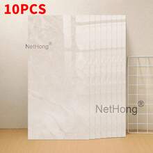 10 Pack Self-Adhesive Marble Tiles Sticker Stick On Wall Floor Kitchen Bathroom