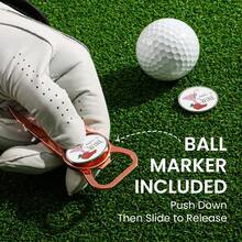 Golf Divot Repair Tool And Ball Marker Portable Foldable Magnetic Pop-Up Button Stainless Steel Tools - Multicolor - View 7