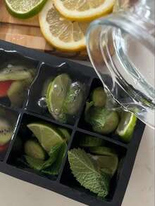 6-Grid Ice Cube Tray With Lid, Soft & Easy Release Ice Mold For Cocktail, Quick Making Various Drinks, Suitable For Multiple Occasions - Multicolor - View 8