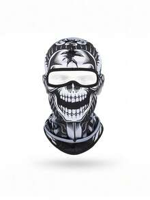 1pc Quick-Drying Breathable Skull Face Mask, Unisex Outdoor Cycling Neck Gaiter Scarf Headwear - Multicolor - View 9