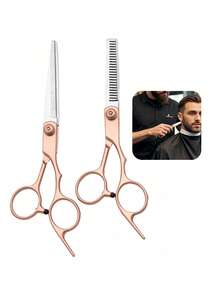 1件/2件/3件装不锈钢理发剪刀套装，专业美发剪刀，适用于打薄、修剪，沙龙造型工具，金色和粉色可选，配有梳子、理发配件、吹风机、头发、理发师、美发工具、美发产品、边缘梳、理发配件、旅行、吹风机、美发用品、发胶、卷发产品、理发剪刀、圣诞节、理发店、理发配件、美发、吹风机、卷发梳、美发设备、旅行必备、发型、美发、头发、旅行、美发产品、美发工具、美发用品、理发师、理发配件、理发店、美发设备