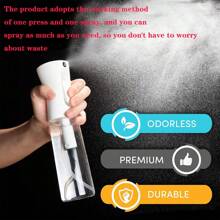1pc 7oz/10oz/17oz Hair Spray Bottle – Superfine Continuous Water Mister For Hairstyling, Cleaning