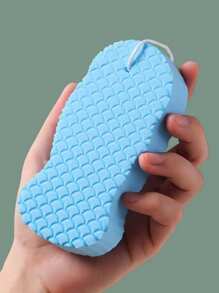 1pc 3D Sponge Loofah, Exfoliating Scrub Sponge, Skin Cleansing For Bathing, Essential Bathroom Item, Cleaning Sponge, Exfoliating Scrub Towel, 3D Fish Scale Pattern Shower Sponge, Painless Cleaning Without Skin Damage, Lightweight & Convenient, Suitable For Bathroom, Travel, Hotel Back To School