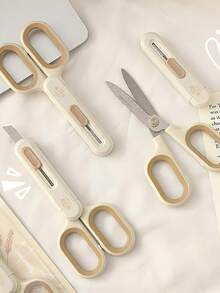 1 件便携式可扩展刀片切割器 - 信封刀 - 剪刀，适合家庭和办公室使用，轻松切割信封、纸板、快递箱和 DIY 工艺品，是送给朋友的一份很棒的礼物