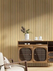 Conjunto de 6 painéis de parede 3D com textura de madeira, autoadesivos, em PVC, removíveis e à prova d'água, ideais para decoração de paredes internas, salas de estar e quartos.