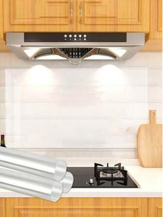 2pcs/Set Oil-Proof Decal Stickers, Static Cling, Apply To Tile, Ceramics, Cabinet, Kitchen Wall, Oil & Waterproof