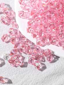 50pcs/500pcs/1000pcs 粉色仿真冰石，壓克力寶石水晶，塑料鑽石裝飾填充物，適用於花瓶、魚缸、春季派對桌面散佈、婚禮食物展示、攝影道具、家居裝飾 - 粉色 - 查看 12