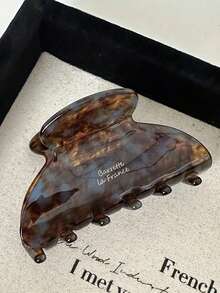 1pc Elegant Acetate Hair Claw Clip Medium Size Semicircle Geometric Hair Claw Simple Sweet Hair Clips Half Hair Women Hair Accessories, School Stuff, College Autumn Accessories Fall Winter For Vacation Outfits Woman - Multicolor - View 20