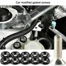 20pcs M6 Anodized Aluminum Washers (10 Sets) And Bolt Sets (10 Sets), Suitable For Automotive And Motorcycle Bumper Engine Recessed Screws, Decorative Screws And Washers In Multiple Colors, Car Modification Washers M6 Screws JDM Screws Battery Washers, Automotive Parts Motorcycle Parts RV SUV Truck - M6 Washer Bolt - View 4