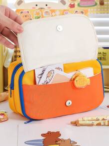 For LABUBU,Back To School Stationery Large Capacity 9-Layer Pencil Case, Cute Pencil Case Stationery, School School Supplies Stationery Set Pencil Holder Pencil Case Pen Holder,Multifunctional Large Capacity Expandable Pencil Case, Big Capacity Twill Fabric Stationery Storage Bag With Pen Slot