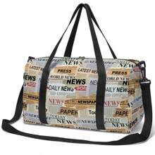 Wykwintna torba podróżna w stylu gazetowym/sportowym, torba do jogi, torba fitness do podróży, do noszenia codziennych potrzeb, fitness, śnieg, piknik, torba sportowa do szkoły, akcesoria szkolne, przybory szkolne