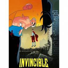 1 pièce Affiches d'art mural sans cadre, Pop Art Deco Invincible Comic War Canvas Poster, Impression d'art mural sans cadre pour la maison, le bureau, le salon, la salle de classe - Œuvre d'art d'intérieur, décoration saisonnière, idée de cadeau facultative