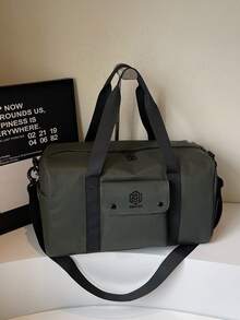 Large Capacity Waterproof Round Travel Duffel Bag With Separate Dry/Wet Compartment, Shoe Compartment, Suitable For Short Trips, Training, Business Trip, Sports, Gym, Swimming, Beach, Hiking, Camping, Weekends, Airplane Carry-On, 30L - Green - View 3