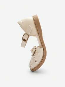 Balabala Girls' Bowknot Cutout Sandals, Sweet & Stylish Summer Shoes - Beige - View 6