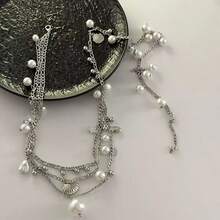 A Multi - Layer Faux Pearl Waist Chain In Retro Bohemian With An Adjustable Sea Shell Pendant. It Is A Clothing Accessory Belt, Suitable For Holiday Gifts And Beach Vacation Outfits. - Waist Chain - View 9